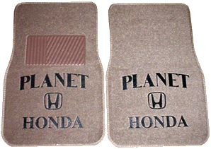 custom car floor mats for Planet Honda